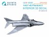Quinta Studio QDS+48490 F-4S Phantom II 3D-Printed & coloured Interior on decal paper (Academy) (Small version) (with 3D-printed resin parts) 1/48